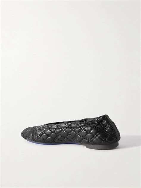 burberry black ballet flats|BURBERRY Embroidered quilted leather ballet flats .